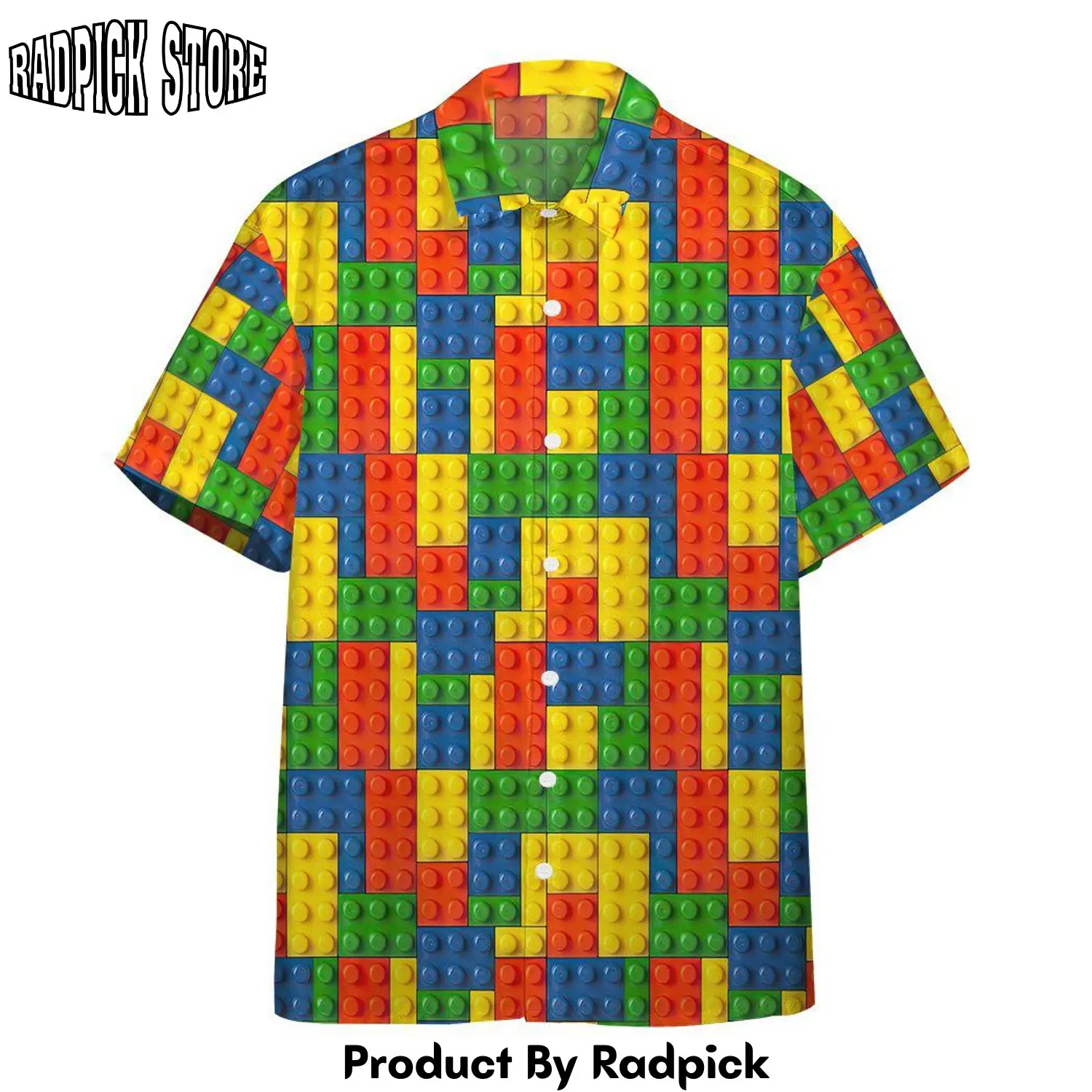 Radpick 3d lego fabric custom hawaii shirt rp292607